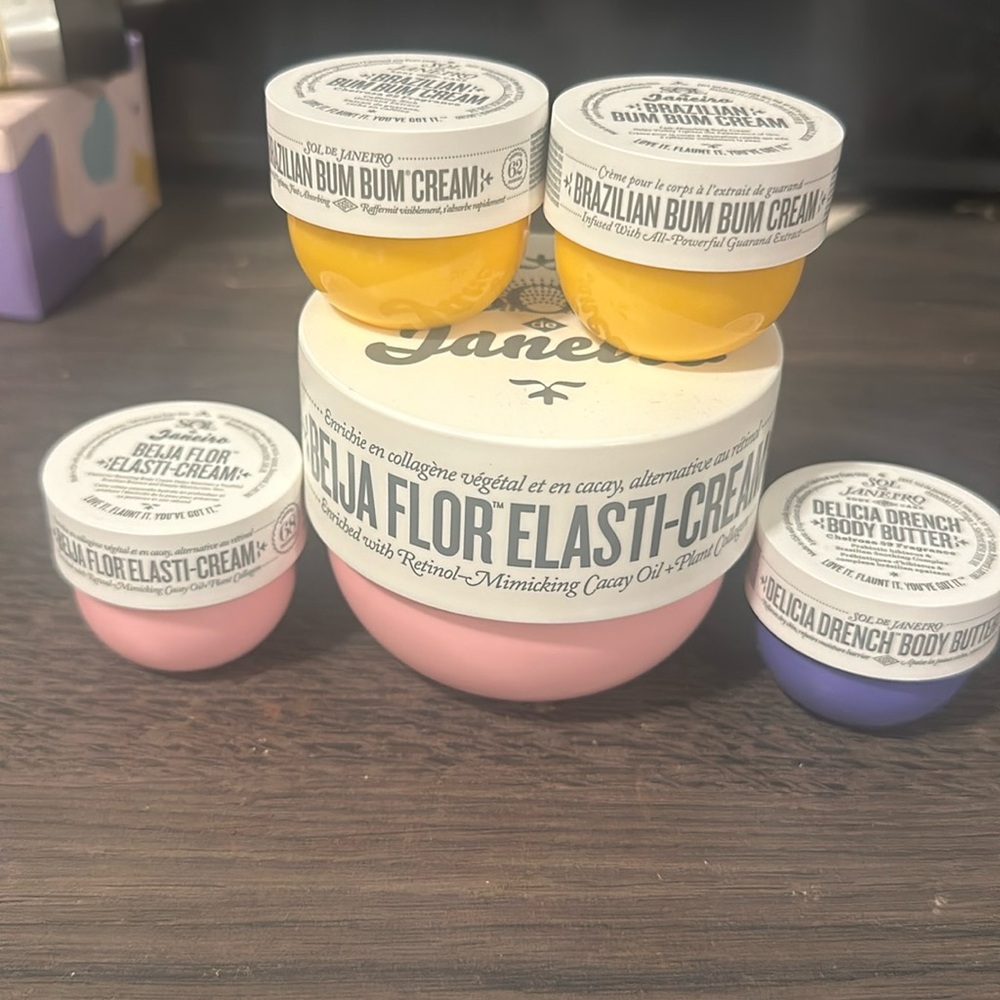 Sol De Janeiro products- 4 minis, 1- 8oz